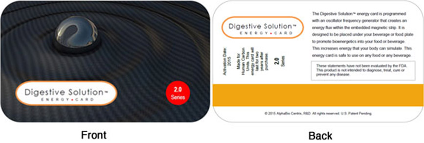 Digestive Solution Energy Card